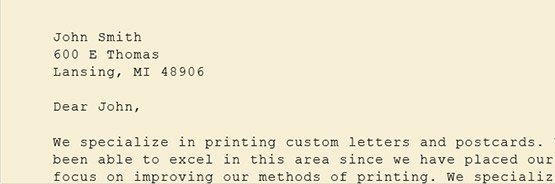 Personalized Letters