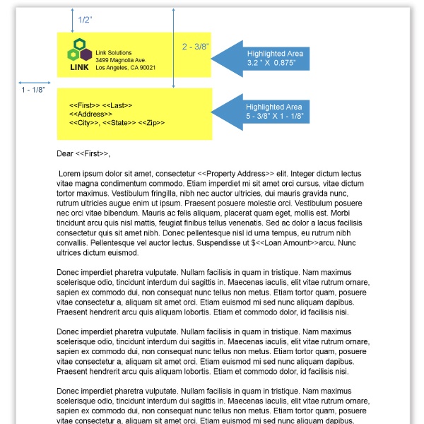Formatting Instructions for Double Window Envelope Mailings