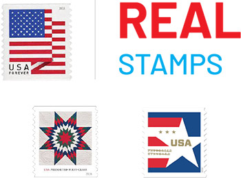Peel-and-stick postage stamps