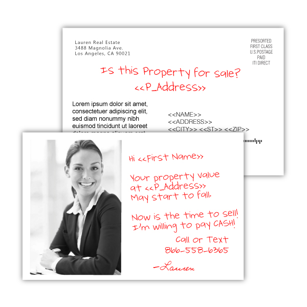 Low Cost postcards with mailing